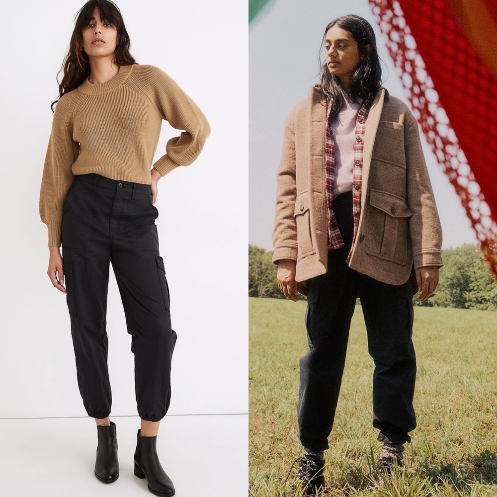Madewell Black Cargo Pants for Women